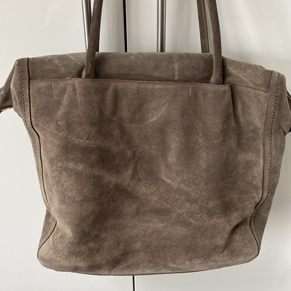 Lanvin grey suede crossbody shoulder bag - Picture 4 of 16